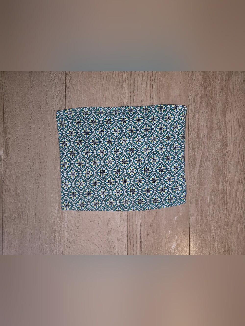 Old Navy Teal and Blue Tile-Print Tub Top